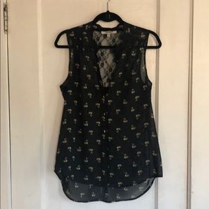 Black patterned blouse